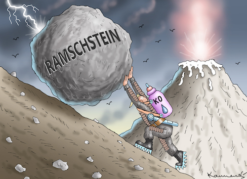Cartoon: RAMSCHSTEIN (medium) by marian kamensky tagged rammstein,till,lindemann,row,zero,system,rammstein,till,lindemann,row,zero,system