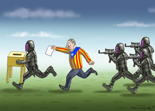 Cartoon: REFERENDUM IN KATALONIEN (medium) by marian kamensky tagged referendum,in,katalonien,referendum,in,katalonien