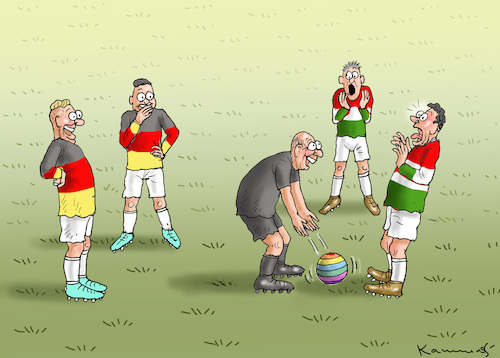 Cartoon: REGENBOGENFARBEN-BALL (medium) by marian kamensky tagged faschist,orban,hat,gewonnen,uefa,em,allianz,beleuchtung,faschist,orban,hat,gewonnen,uefa,em,allianz,beleuchtung