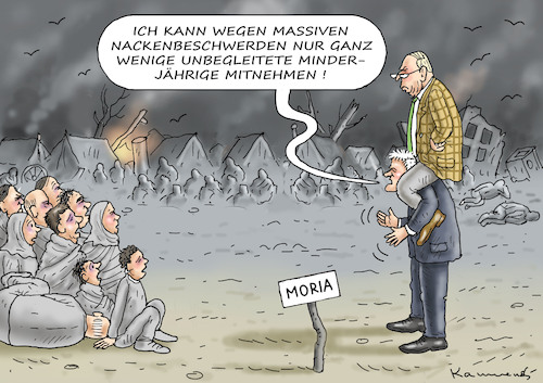 Cartoon: RETTER SEEHOFER IN MORIA (medium) by marian kamensky tagged merkel,seehofer,unionskrise,csu,cdu,flüchtlinge,gauland,merz,afd,akk,spahn,pegida,hutbürger,höcke,führer,wahlen,thüringen,kemmerich,moria,lesbos,merkel,seehofer,unionskrise,csu,cdu,flüchtlinge,gauland,merz,afd,akk,spahn,pegida,hutbürger,höcke,führer,wahlen,thüringen,kemmerich,moria,lesbos