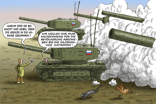 Russischer Panzerhilfskonvoi