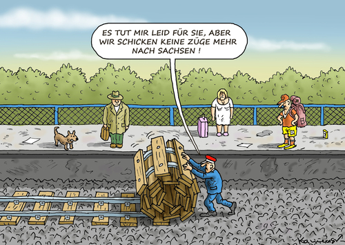Cartoon: SÄXIT (medium) by marian kamensky tagged flüchtlingspolitik,sachsen,säxit,pegida,flüchtlingspolitik,sachsen,säxit,pegida