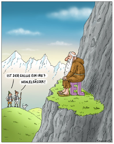 Cartoon: Sankt Gallus (medium) by marian kamensky tagged sankt,gallen,gallus,schweiz,mönch,aus,irland,gallus,gallen,schweiz,mönch,irland,sankt gallus,sankt