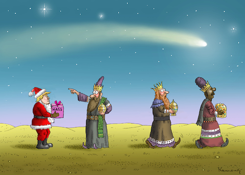 Cartoon: Santa Trump (medium) by marian kamensky tagged gutmensch,faschismus,populismus,weihnachten,gutmensch,faschismus,populismus,weihnachten