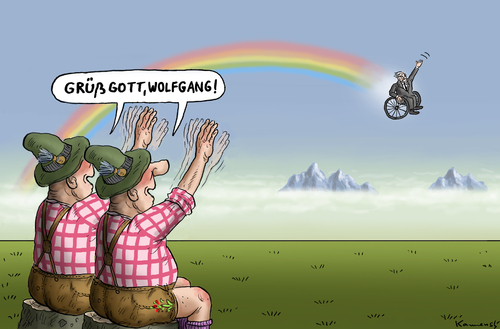 Cartoon: Schäuble in Bayern willkommen (medium) by marian kamensky tagged partnerschaft,gleichgeschlechtliche,bayern,schäuble,wolfgang,wolfgang,schäuble,bayern,gleichgeschlechtliche,partnerschaft