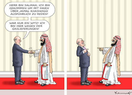 SCHOLZ BEI DEN ARABERN