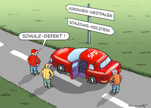 Cartoon: SCHULZ-DEFEKT (medium) by marian kamensky tagged schulzeffekt,martin,schulz,kanzlerkandidat,spd,schulzeffekt,martin,schulz,kanzlerkandidat,spd