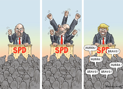 Cartoon: SCHULZEFFEKT (medium) by marian kamensky tagged schulzeffekt,martin,schulz,kanzlerkandidat,spd,schulzeffekt,martin,schulz,kanzlerkandidat,spd