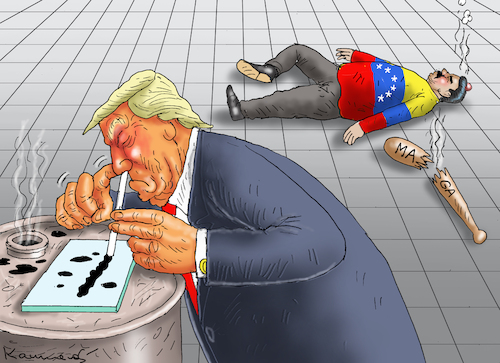 Cartoon: SCHWARZER KOKAIN (medium) by marian kamensky tagged fluch,der,karibik,venezuela,maduro,fluch,der,karibik,venezuela,maduro