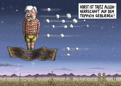 Cartoon: Seehofer auf dem Teppich (medium) by marian kamensky tagged steinbrück,peer,gabriel,sigmar,spd,wahlen,kanzlerkandidat,ministerpräsident,bayern,seehofer,stinkefinger,scu,cdu,merkel,angela,attacke,peer,steinbrück,kanzlerkandidat,wahlen,spd,sigmar,gabriel,attacke,angela,merkel,cdu,scu,stinkefinger,seehofer,bayern,ministerpräsident