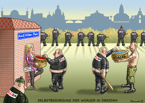 Cartoon: SELBSTBESORGTE WÜRGER (medium) by marian kamensky tagged lügenpresse,unwort,des,jahres,goebbels,geert,wilders,pegida,dresden,lügenpresse,unwort,des,jahres,goebbels,geert,wilders,pegida,dresden