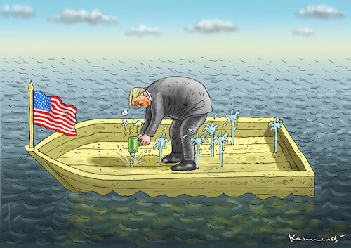 Cartoon: SELBSTVERESENKER (medium) by marian kamensky tagged selenskyj,in,alaska,trump,putin,ukraine,selenskyj,in,alaska,trump,putin,ukraine