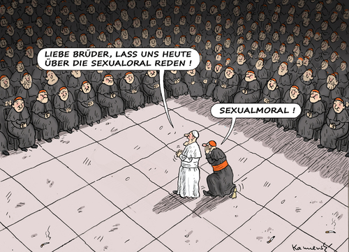 Cartoon: SEXUALKONZIL (medium) by marian kamensky tagged sexualkonzil,in,vatikan,papst,franziskus,bischofskonferenz,sexualkonzil,in,vatikan,papst,franziskus,bischofskonferenz