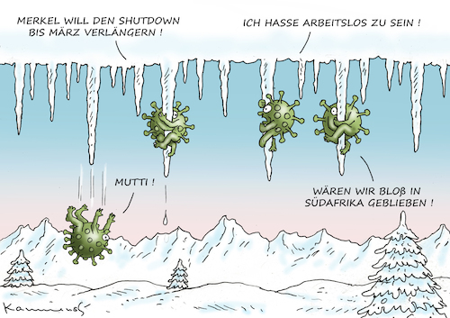 Cartoon: SHUTDOWNVERLÄNGERUNG (medium) by marian kamensky tagged coronavirus,epidemie,gesundheit,panik,stillegung,george,floyd,twittertrump,pandemie,weihnachten,weihnachtslockdown,santa,klaus,coronavirus,epidemie,gesundheit,panik,stillegung,george,floyd,twittertrump,pandemie,weihnachten,weihnachtslockdown,santa,klaus