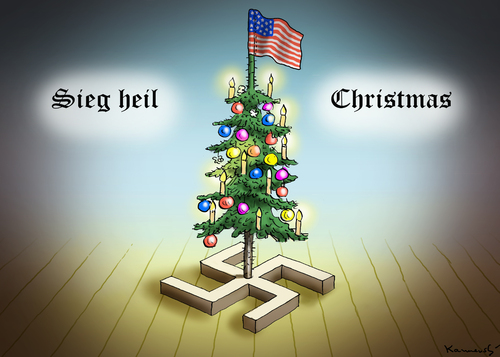 Cartoon: SIEG HEIL CHRISTMAS (medium) by marian kamensky tagged obama,trump,präsidentenwahlen,usa,baba,vanga,republikaner,jimmy,fallon,demokraten,faschismus,obama,trump,präsidentenwahlen,usa,baba,vanga,republikaner,jimmy,fallon,demokraten,faschismus