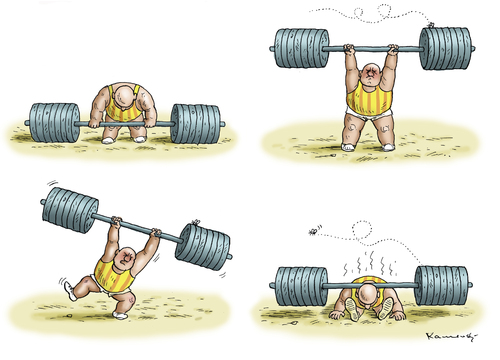 Cartoon: Steinharter Heber Steiner (medium) by marian kamensky tagged steiner,olympia,gewichtheber,hanteln,olympia,gewichtheber,hanteln,steiner,olympische spiele,sport,olympische,spiele