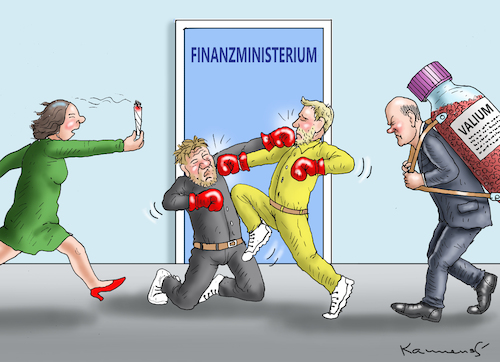 Cartoon: STREITHÄHNE HABECK-LINDNER (medium) by marian kamensky tagged tv,triell,laschet,baerbock,scholz,laschets,ampelphobie,merkel,habeck,zukunftsteam,tv,triell,laschet,baerbock,scholz,laschets,ampelphobie,merkel,habeck,zukunftsteam