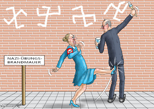 Cartoon: STRENGE LEHRERIN WEIDEL (medium) by marian kamensky tagged chrupalla,bei,lanz,afd,remigration,ard,merz,aschaffenburg,brandmaurer,im,wunderland,chrupalla,bei,lanz,afd,remigration,ard,merz,aschaffenburg,brandmaurer,im,wunderland