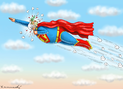 Cartoon: SUPERMAN (medium) by marian kamensky tagged musk,trump,zuckerberg,bezos,felon,and,elon,in,panama,alice,weidel,afd,musk,trump,zuckerberg,bezos,felon,and,elon,in,panama,alice,weidel,afd