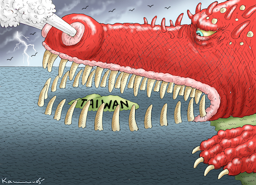 Cartoon: TAIWAN (medium) by marian kamensky tagged taiwan,china,pelosi,taiwan,china,pelosi
