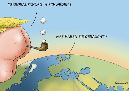 Cartoon: TERRORARSCH (medium) by marian kamensky tagged obama,trump,präsidentenwahlen,usa,baba,vanga,republikaner,inauguration,demokraten,wikileaks,faschismus,obama,trump,präsidentenwahlen,usa,baba,vanga,republikaner,inauguration,demokraten,wikileaks,faschismus