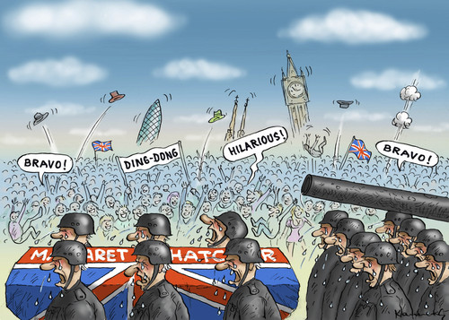 Cartoon: Thatcher Begräbnis (medium) by marian kamensky tagged margaret,tatcher,schrottplatz,der,geschichte,friedhof,margaret,tatcher,schrottplatz,der,geschichte,friedhof