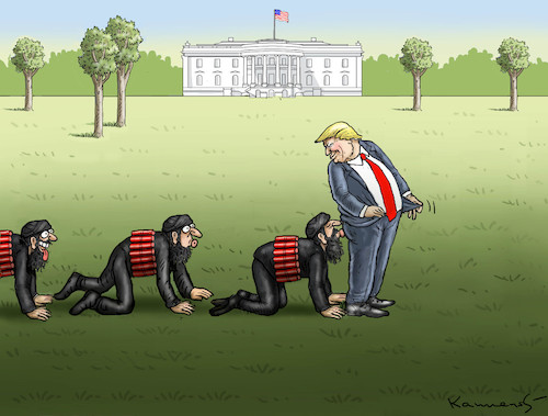 Cartoon: THE FIRST ISLAMIC DELEGATION (medium) by marian kamensky tagged obama,trump,präsidentenwahlen,usa,baba,vanga,republikaner,inauguration,demokraten,wikileaks,faschismus,obama,trump,präsidentenwahlen,usa,baba,vanga,republikaner,inauguration,demokraten,wikileaks,faschismus