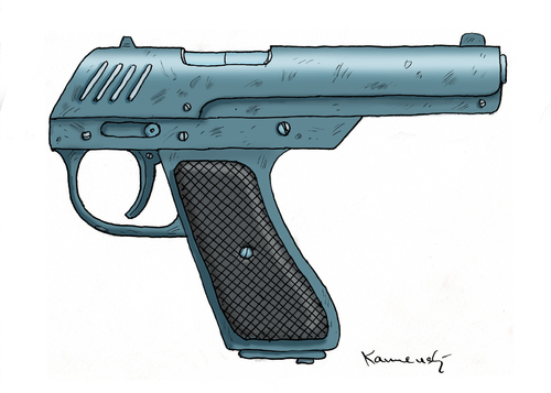Cartoon: The new US legal gun (medium) by marian kamensky tagged us,gun,arms,law,waffenloby,usa,us,gun,arms,law,waffenloby,usa