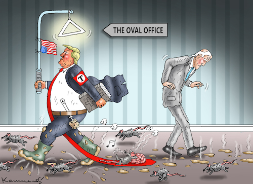 Cartoon: THE OVAL OFFICE (medium) by marian kamensky tagged the,oval,office,the,oval,office