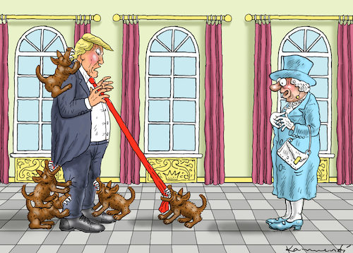 Cartoon: THE QUEEN IS AMUSED (medium) by marian kamensky tagged obama,trump,präsidentenwahlen,usa,baba,vanga,republikaner,inauguration,demokraten,wikileaks,faschismus,jamal,khashoggi,very,black,hole,obama,trump,präsidentenwahlen,usa,baba,vanga,republikaner,inauguration,demokraten,wikileaks,faschismus,jamal,khashoggi,very,black,hole