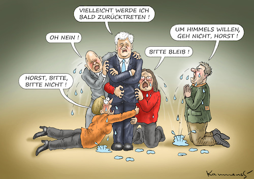 Cartoon: TRAURIGSTER TAG DES JAHRHUNDERTS (medium) by marian kamensky tagged merkel,seehofer,unionskrise,csu,cdu,flüchtlinge,seehofers,masterplan,massen,merkel,seehofer,unionskrise,csu,cdu,flüchtlinge,seehofers,masterplan,massen