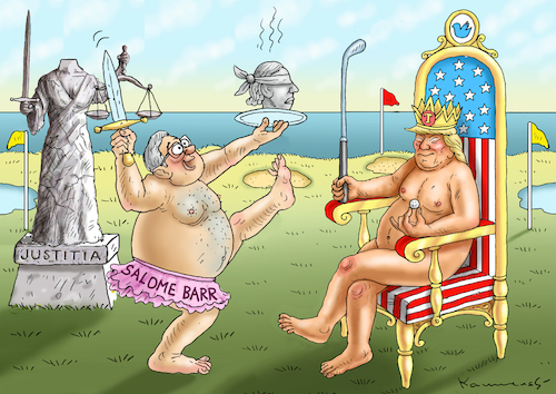 Cartoon: TRUMP HERODES -TOCHTER SALOME (medium) by marian kamensky tagged obama,trump,präsidentenwahlen,usa,baba,vanga,republikaner,inauguration,demokraten,wikileaks,faschismus,jamal,khashoggi,very,black,hole,barr,obama,trump,präsidentenwahlen,usa,baba,vanga,republikaner,inauguration,demokraten,wikileaks,faschismus,jamal,khashoggi,very,black,hole,barr