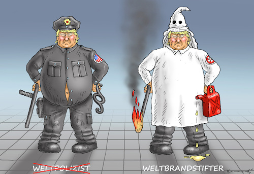 Cartoon: TRUMP IST KEIN WELTPOLIZIST MEHR (medium) by marian kamensky tagged obama,trump,präsidentenwahlen,usa,baba,vanga,republikaner,inauguration,demokraten,wikileaks,faschismus,jamal,khashoggi,shutdown,obama,trump,präsidentenwahlen,usa,baba,vanga,republikaner,inauguration,demokraten,wikileaks,faschismus,jamal,khashoggi,shutdown