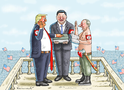 Cartoon: TRUMP LÄDT XI ZUR INAUGURATION (medium) by marian kamensky tagged trump,lädt,xi,zur,inauguration,trump,lädt,xi,zur,inauguration