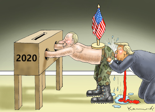 Cartoon: TRUMPS FEUCHTER TRAUM WIRD WAHR (medium) by marian kamensky tagged brexit,theresa,may,england,eu,schottland,weicher,wahlen,boris,johnson,nigel,farage,ostern,seidenstrasse,xi,jinping,referendum,trump,monsanto,bayer,glyphosa,strafzölle,coronavirus,brexit,theresa,may,england,eu,schottland,weicher,wahlen,boris,johnson,nigel,farage,ostern,seidenstrasse,xi,jinping,referendum,trump,monsanto,bayer,glyphosa,strafzölle,coronavirus