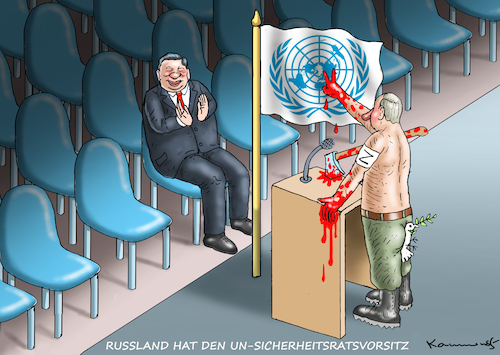 Cartoon: UN Vorsitz (medium) by marian kamensky tagged un,vorsitz,un,vorsitz