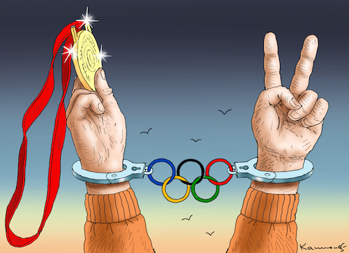 Cartoon: VIVA OLYMPIA! (medium) by marian kamensky tagged olympische,winterspiele,in,china,olympische,winterspiele,in,china