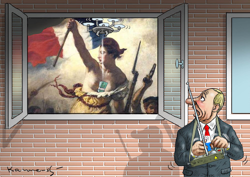 Cartoon: VIVE LA REVOLUTION (medium) by marian kamensky tagged präsidenten,wahlen,in,frankreich,stichwahl,terroranschlag,champs,elysees,präsidenten,wahlen,in,frankreich,stichwahl,terroranschlag,champs,elysees