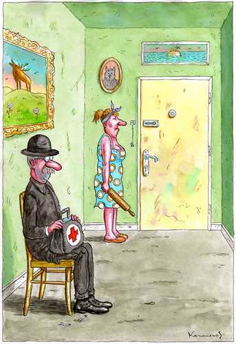 Cartoon: Waiting for the husband (medium) by marian kamensky tagged humor