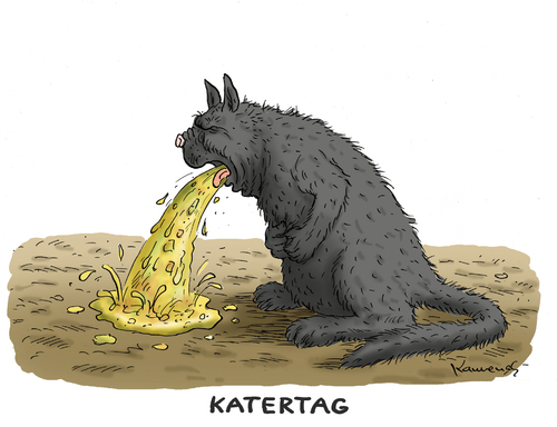 Cartoon: Welt Katertag (medium) by marian kamensky tagged welt,katzentag,katertag,welt,katzentag,katertag