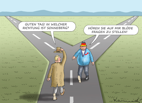 Cartoon: WO IST SONNEBERG? (medium) by marian kamensky tagged sesselmann,in,sonneberg,sesselmann,in,sonneberg