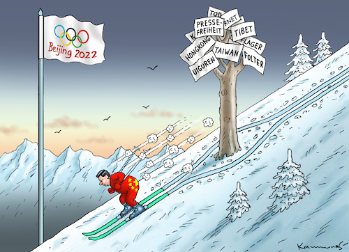 Cartoon: XI JINPING (medium) by marian kamensky tagged olympische,winterspiele,in,china,olympische,winterspiele,in,china