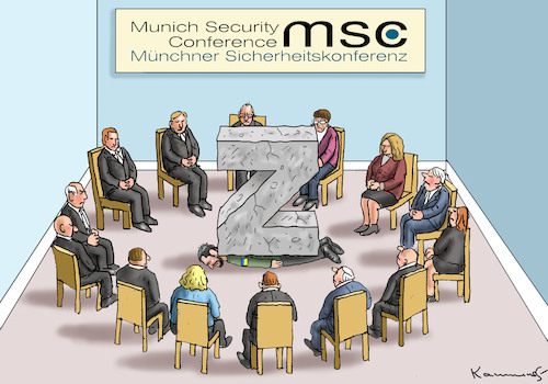 Cartoon: ZICHERHEITSKONFERENZ (medium) by marian kamensky tagged sicherheitskonferenz,münchen,sicherheitskonferenz,münchen