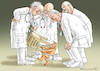 Cartoon: AGGRESSIVER TRUMP (small) by marian kamensky tagged coronavirus,epidemie,gesundheit,panik,stillegung,trump,pandemie