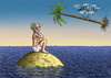 Cartoon: Amazon Inselbestellung (small) by marian kamensky tagged amazon,drohne,busines,geschäftsidee