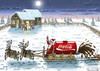 Cartoon: BAUERN SANTA KLAUS (small) by marian kamensky tagged kopfkissenschlacht,weihnachten,bauern,santa,klauskonsum,konjuktur
