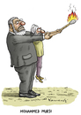 Cartoon: Bruder Mohammed Mursi (small) by marian kamensky tagged mohammed,mursi,isalmunruhen,botschaft,erstürmung,ägypten
