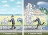 Cartoon: CORONA-WELLEN (small) by marian kamensky tagged coronavirus,epidemie,gesundheit,panik,stillegung,george,floyd,twittertrump,pandemie