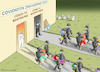 Cartoon: COVIDIOTEN ZWANGSPRAKTIKUM (small) by marian kamensky tagged coronavirus,epidemie,gesundheit,panik,stillegung,george,floyd,twittertrump,pandemie