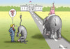 Cartoon: CRAZY AMERICA (small) by marian kamensky tagged obama,trump,präsidentenwahlen,usa,baba,vanga,republikaner,demokraten,faschismus